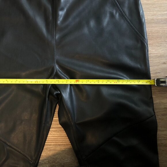 Free People Never Let Go Leggings  Faux Leather Stretch High Rise Black Size 30 - Picture 11 of 12